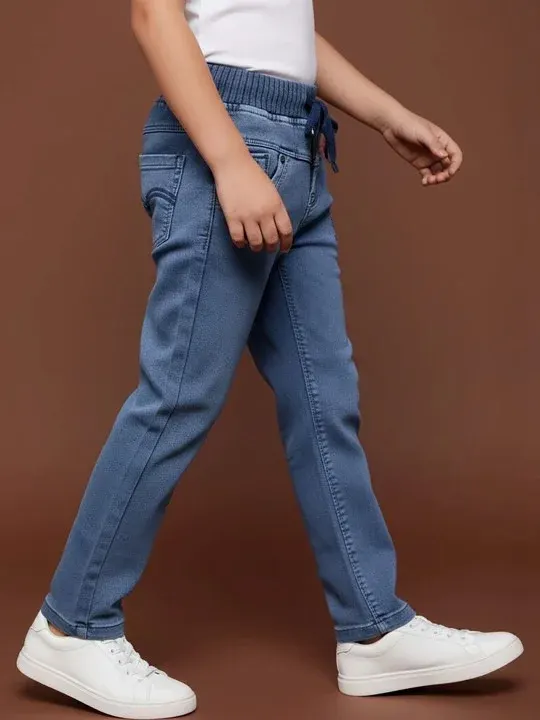 Embroidered Straight Boys Jeans