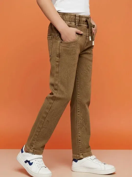Embroidered Straight Boys Jeans