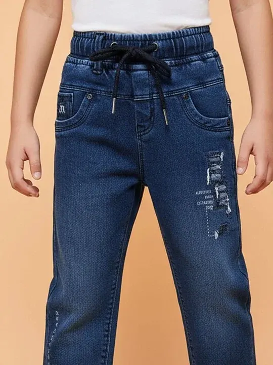 Printed Straight Boys Jeans
