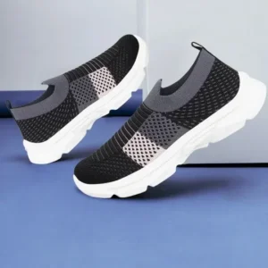 Black Textured Casual Shoes