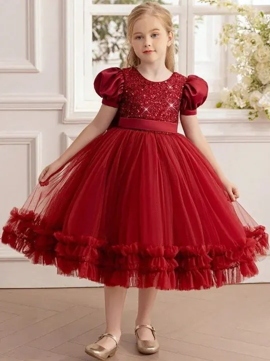 Embroidered Embellished Girls Dresses