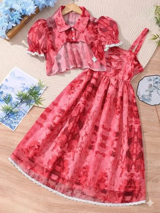Floral Ruffle Girls Dresses