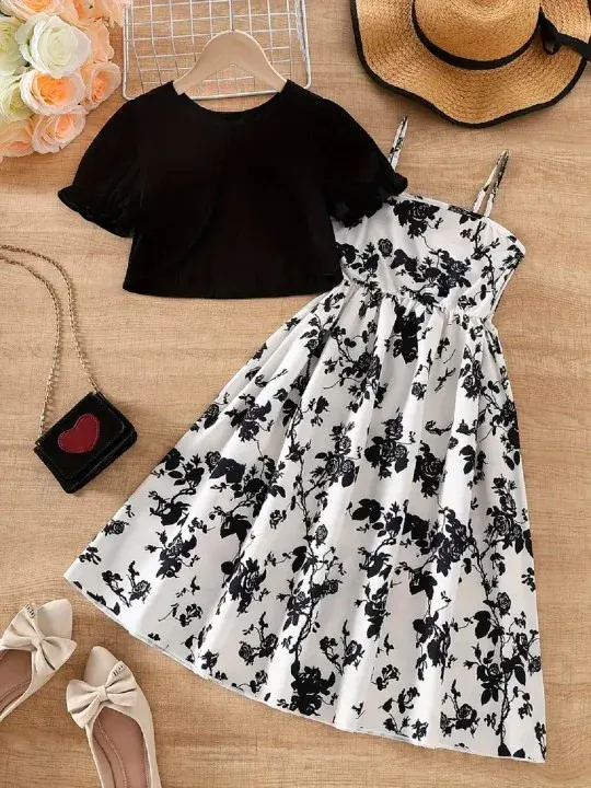 Floral Printed Girls Dresses