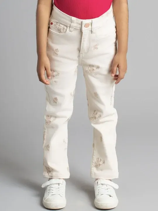 Embroidered Slim-Fit Girls Jeans