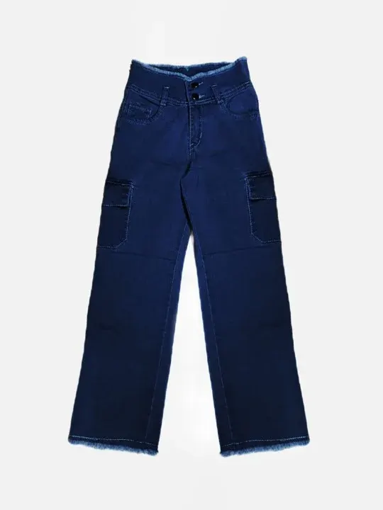 Wide-Leg Girls Jeans