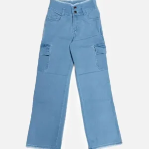 Wide-Leg Girls Jeans