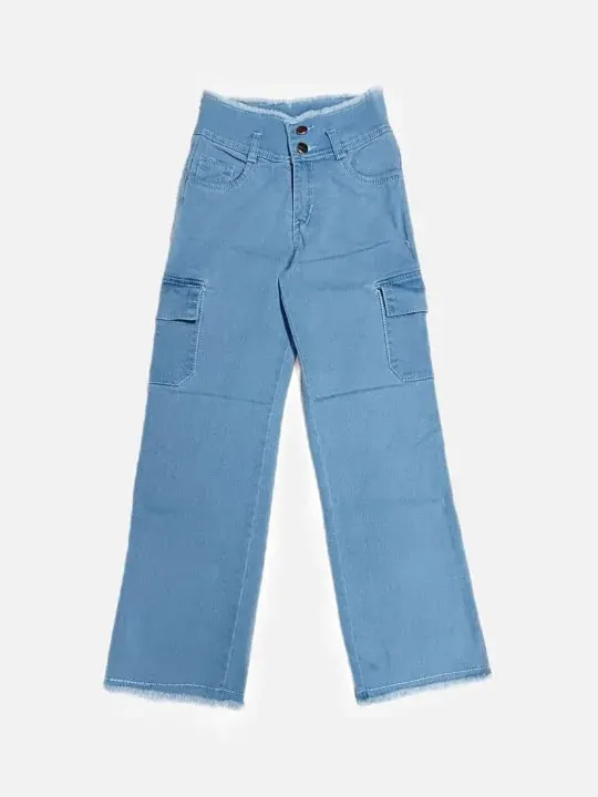 Wide-Leg Girls Jeans