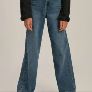 Wide-Leg Girls Jeans