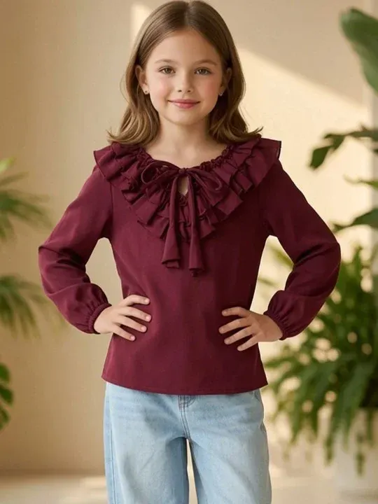 Ruffle Girls Tops