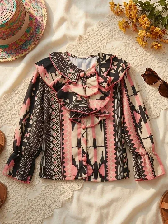 Ruffle Girls Tops