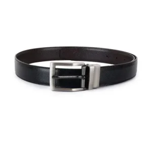 Black Textured Reversible Belts