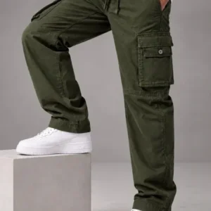 Cargo Relaxed-Fit Casual Trousers