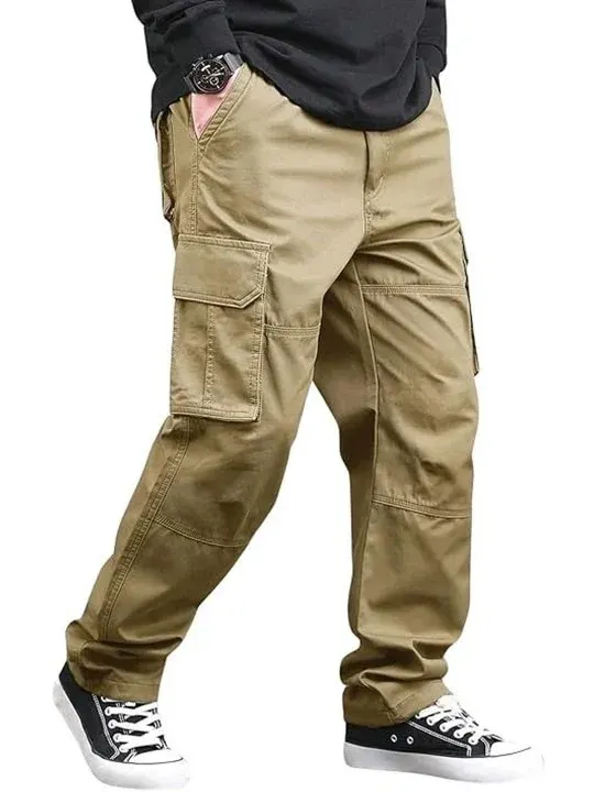 Cargo Relaxed-Fit Casual Trousers