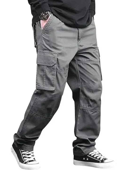 Cargo Relaxed-Fit Casual Trousers