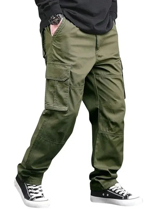 Cargo Relaxed-Fit Casual Trousers