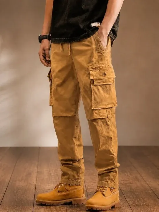 Cargo Relaxed-Fit Casual Trousers