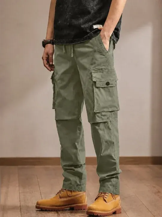 Cargo Relaxed-Fit Casual Trousers