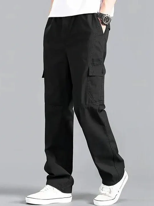 Cargo Relaxed-Fit Casual Trousers