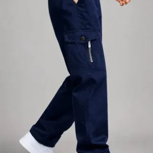 Cargo Relaxed-Fit Casual Trousers