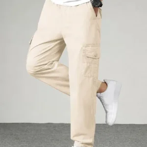 Cargo Relaxed-Fit Casual Trousers