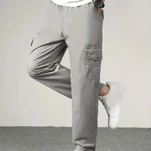 Cargo Relaxed-Fit Casual Trousers