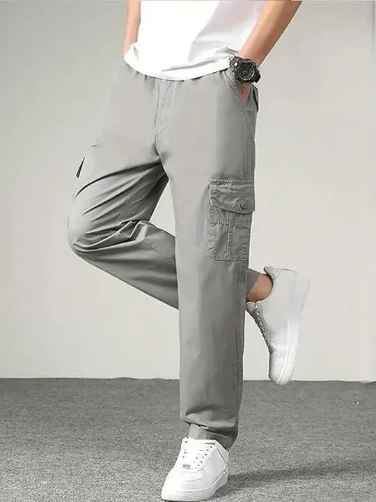 Cargo Relaxed-Fit Casual Trousers