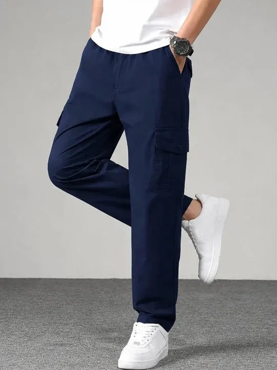 Cargo Relaxed-Fit Casual Trousers