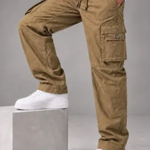 Cargo Relaxed-Fit Casual Trousers