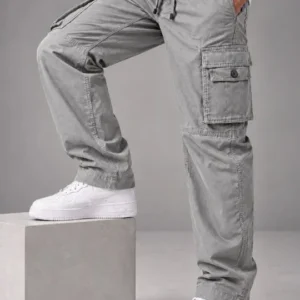 Cargo Relaxed-Fit Casual Trousers