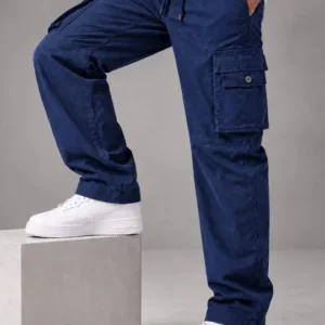Cargo Relaxed-Fit Casual Trousers