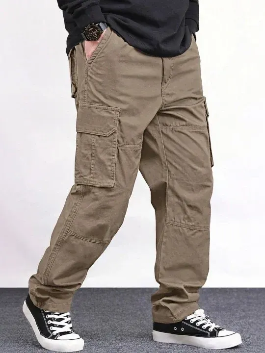 Cargo Relaxed-Fit Casual Trousers