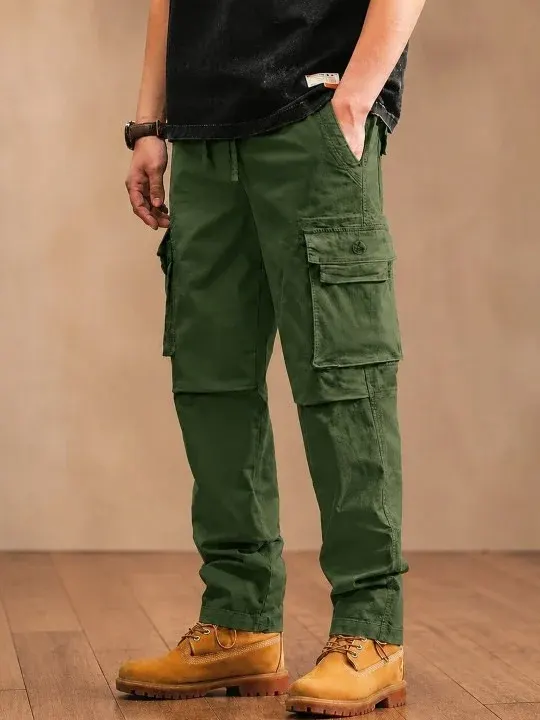 Cargo Relaxed-Fit Casual Trousers
