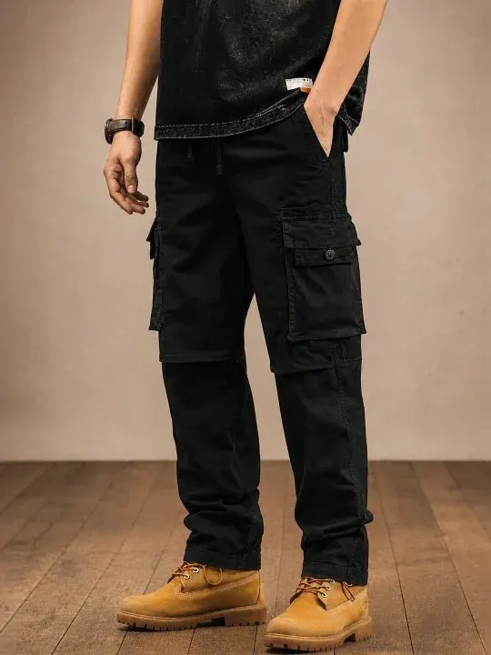 Cargo Relaxed-Fit Casual Trousers