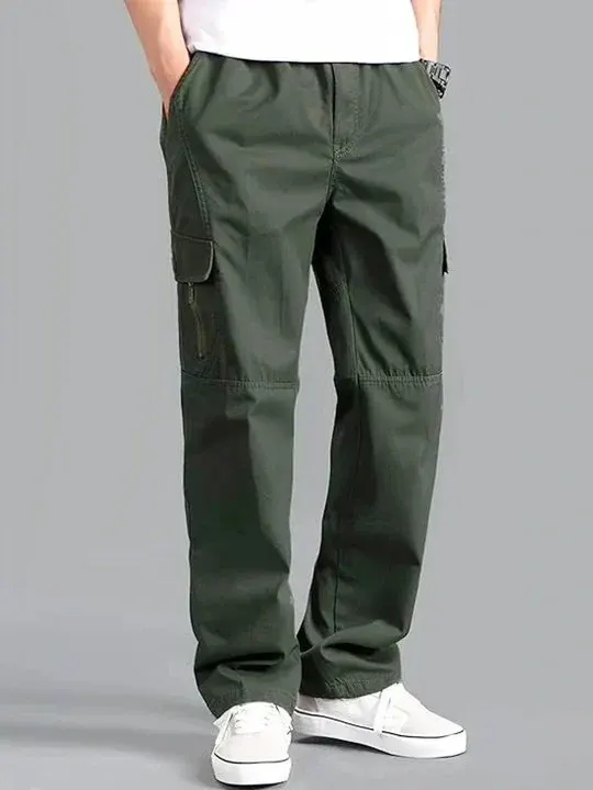Cargo Relaxed-Fit Casual Trousers