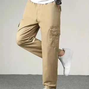 Cargo Relaxed-Fit Casual Trousers