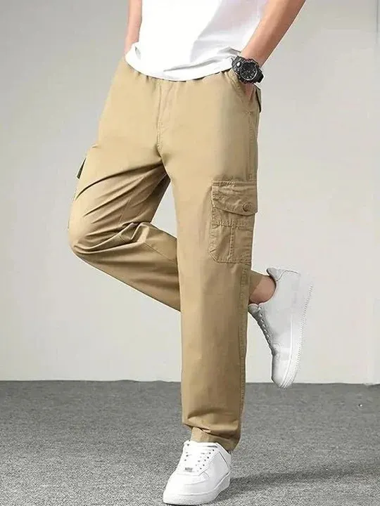 Cargo Relaxed-Fit Casual Trousers