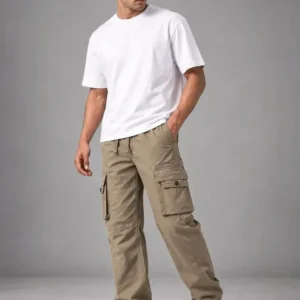 Cargo Relaxed-Fit Casual Trousers