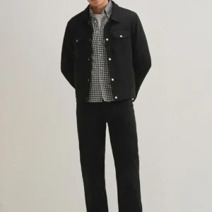 Black Relaxed-Fit Casual Trousers