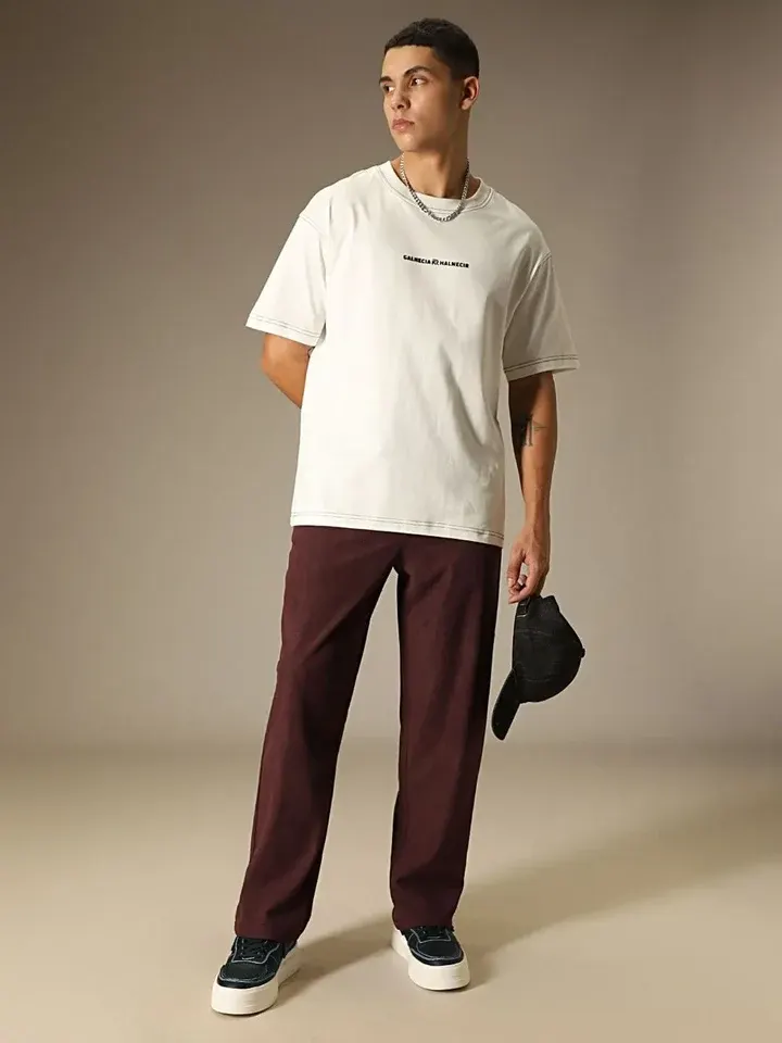 Maroon Casual Trousers