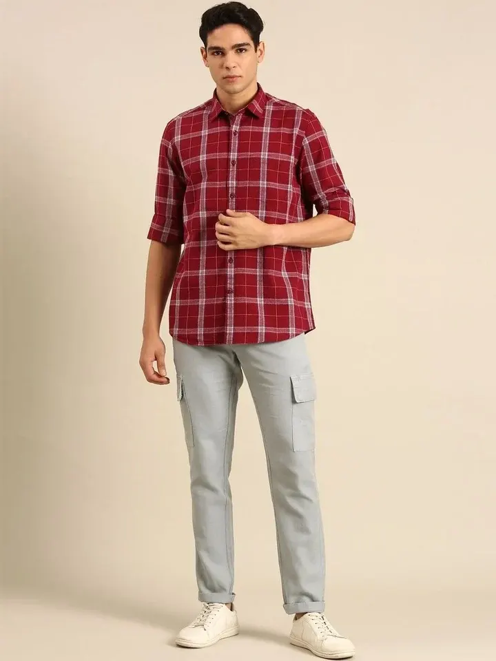 Cargo Slim-Fit Casual Trousers