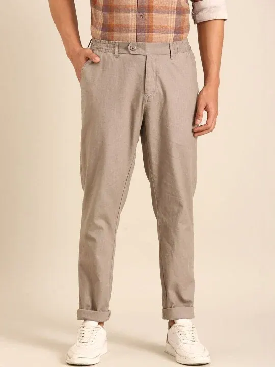 Slim-Fit Casual Trousers