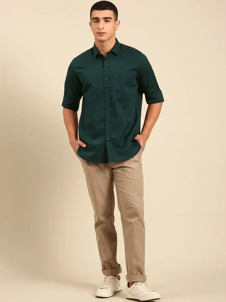 Slim-Fit Casual Trousers