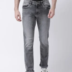 Black Slim-Fit Mid-Rise Jeans