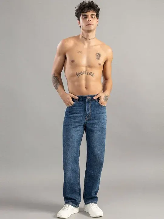 Light-Fade Mid-Rise Jeans