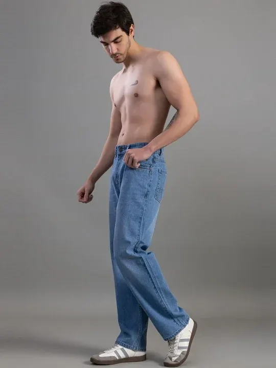 Light-Fade Mid-Rise Jeans
