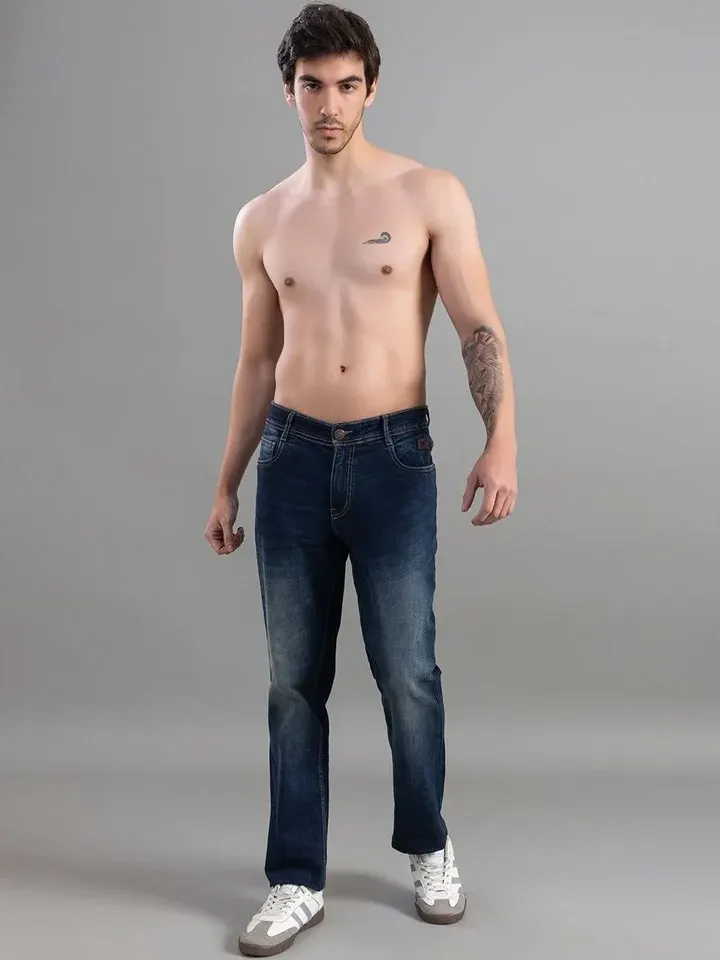 Light-Fade Mid-Rise Jeans