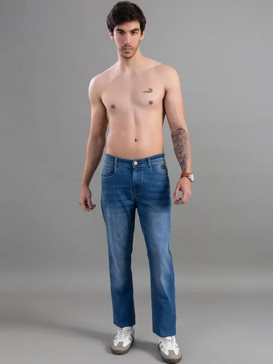 Light-Fade Mid-Rise Jeans