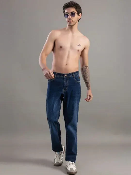 Light-Fade Mid-Rise Jeans