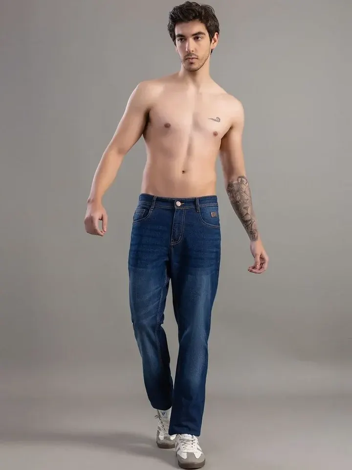 Light-Fade Mid-Rise Jeans