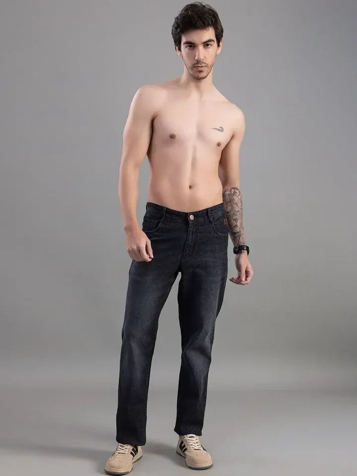 Light-Fade Mid-Rise Jeans